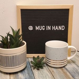 Coco + Lola premium collection gold and light gray mug